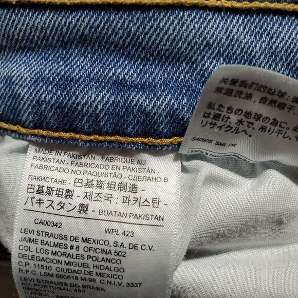 Levis Jeans Women's 28 Blue Wedgie Fit Ankle Denim Button Fly - Picture 7 of 12